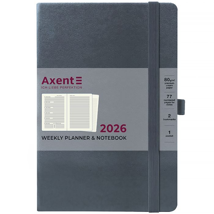 Тижневик Axent датований 2026 Prime Strong 145х210, чорний (8507-26-01-A) зображення 2
