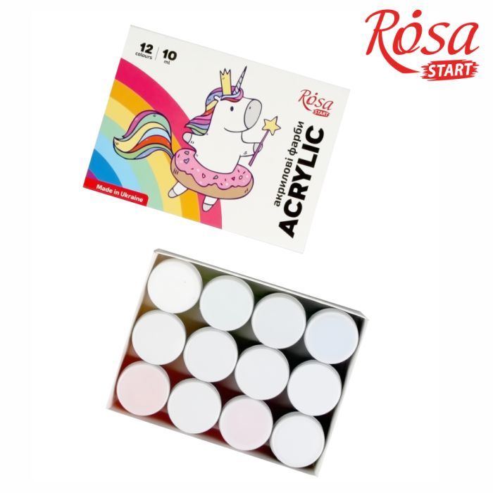 Акриловые краски Rosa START Unicorn 12 x10 мл (4823098531005) изображение 2