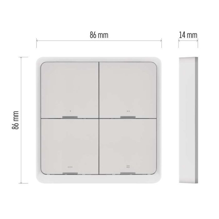Умный выключатель EMOS H5013 4 buttons ZigBee 3.0 White (H5013) изображение 12
