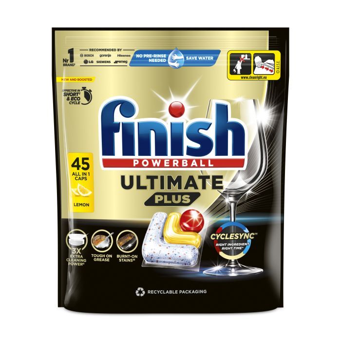 Таблетки для посудомоечных машин Finish Ultimate Plus All in 1 Lemon 45 шт. (5908252010998)