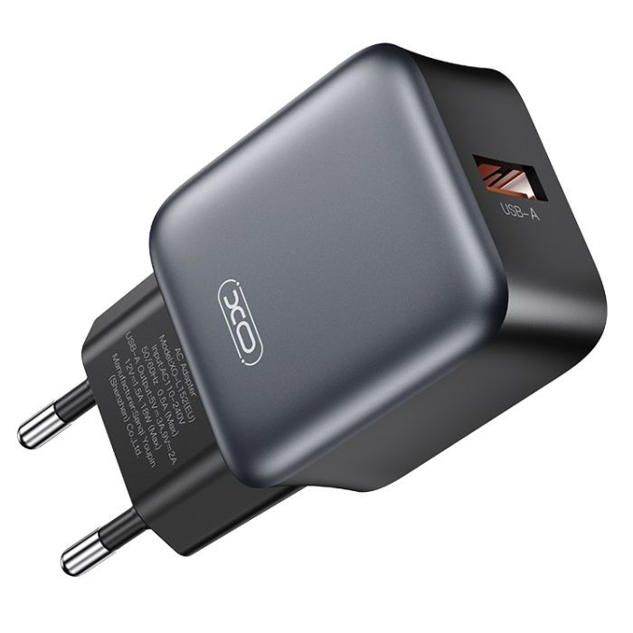 Зарядное устройство XO USB QC3.0 18W black (L152_Black) изображение 2