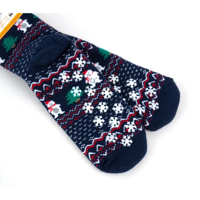 Шкарпетки дитячі Bross махрові новорічні (9899-4-6-gray) зображення 3