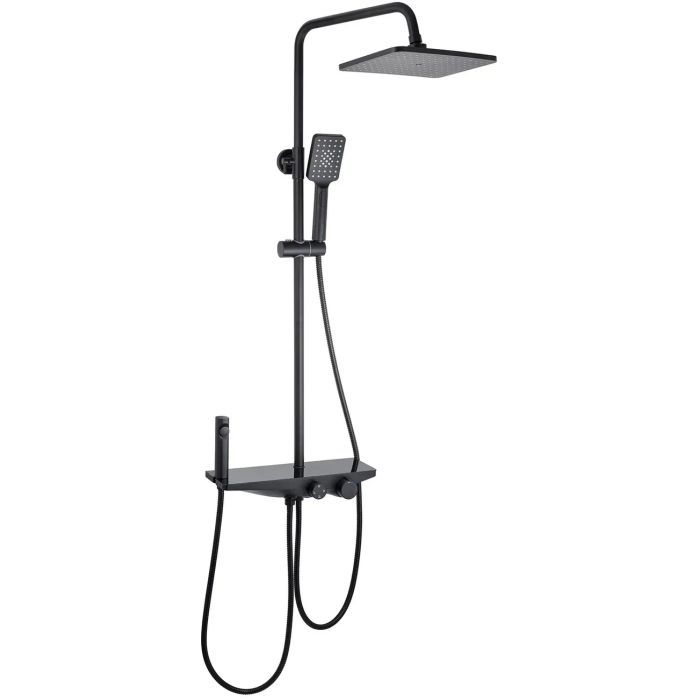 Душевой гарнитур Kroner Armada-SCH066 + змішувач Edelstahl Klassisch-SCH010 + трап лінійний Harz SCH60 Sektion Schwarz (CVS30169) изображение 4