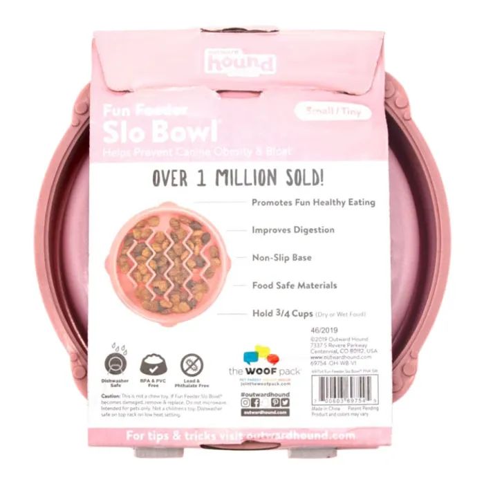Посуд для собак Outward Hound Миска-лабіринт Fun Feeder хвиля XS рожева (0700603697545) зображення 3