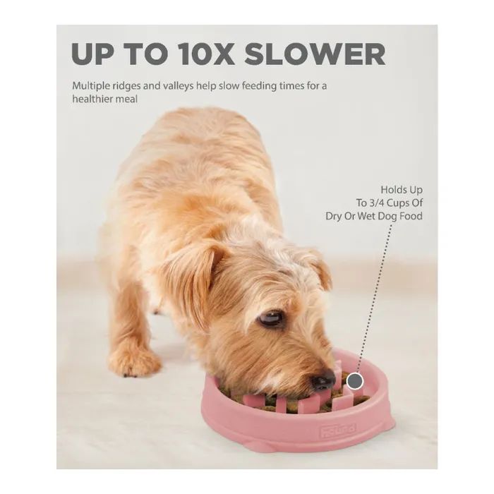 Посуд для собак Outward Hound Миска-лабіринт Fun Feeder хвиля XS рожева (0700603697545) зображення 6