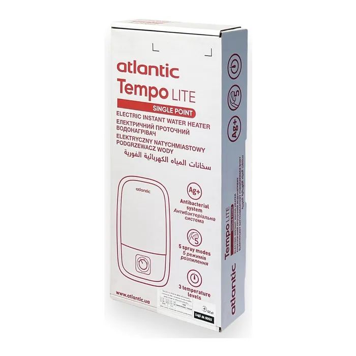 Проточний водонагрівач Atlantic Tempo Lite IECI-SW2P55 SP 5.5 kW (811033) зображення 8