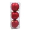 Елочная игрушка Chomik пластикові кульки 3 шт, 8см, червоні (5900779893870_3)