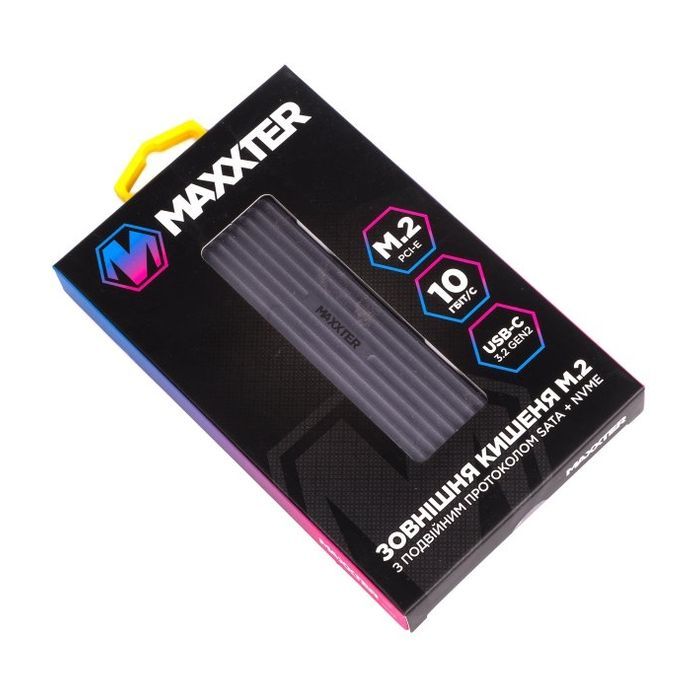Кишеня зовнішня Maxxter M.2 NVMe & SATA SSD to USB-C 10Gbps black (EHDE-2280D-01) зображення 4