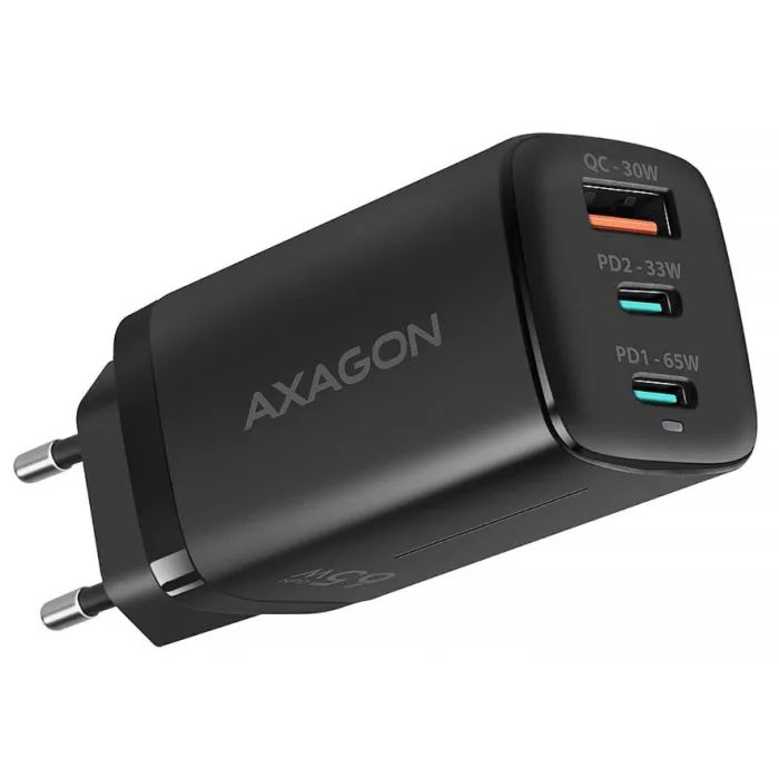 Зарядное устройство AXAGON 1xUSB + 2xUSB-C 65W QC4+ PD3.0 PPS white (ACU-DPQ65W)