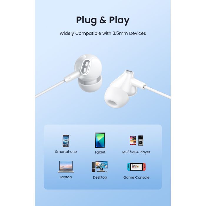 Навушники Vention Echo Lite 3.5mm In-Ear Wired White (GBAWAV) зображення 11