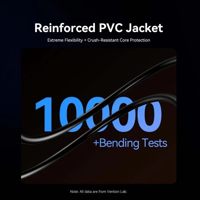 Кабель мультимедийный HDMI M to HDMI M 35.0m 4K60Hz fiber optic black Vention (ALSBU) изображение 7