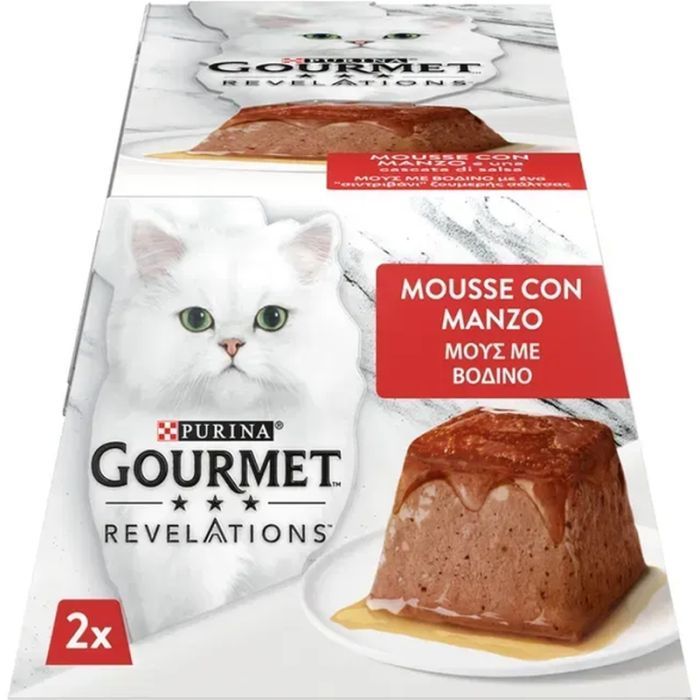 Паштет для котів Purina Gourmet Revelations мус з яловичиною 2х57 г (7613287070005) зображення 3
