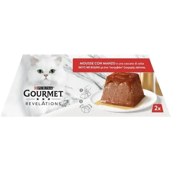 Паштет для котів Purina Gourmet Revelations мус з яловичиною 2х57 г (7613287070005) зображення 4