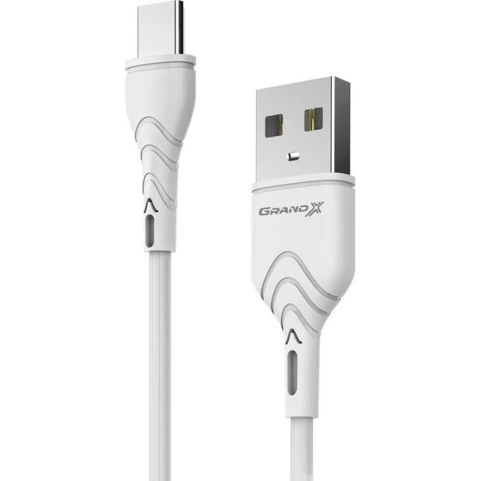 Зарядний пристрій Grand-X Quick Charge QС3.0, + cable USB -> Type C 1m white (CH-550WT) зображення 2