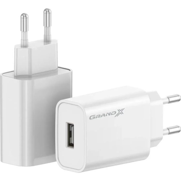 Зарядний пристрій Grand-X Quick Charge QС3.0, + cable USB -> Type C 1m white (CH-550WT) зображення 4