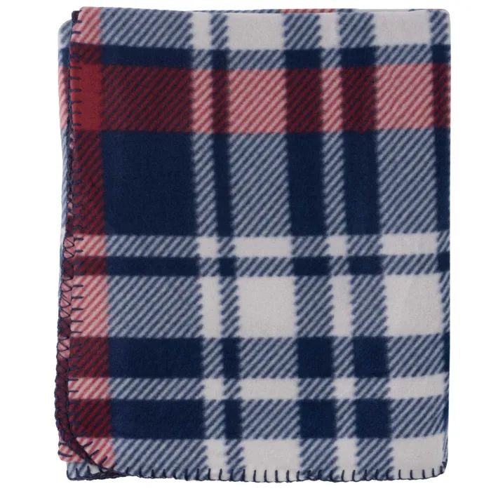 Плед Ardesto Fleece 100% полиэстер, клеточка, сине-бордовый 130х160 см (ART0719PB) изображение 3