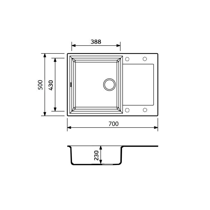 Мийка кухонна Adamant Horizon Medium Old Stone + змішувач та дозатор (4824296104510) зображення 8