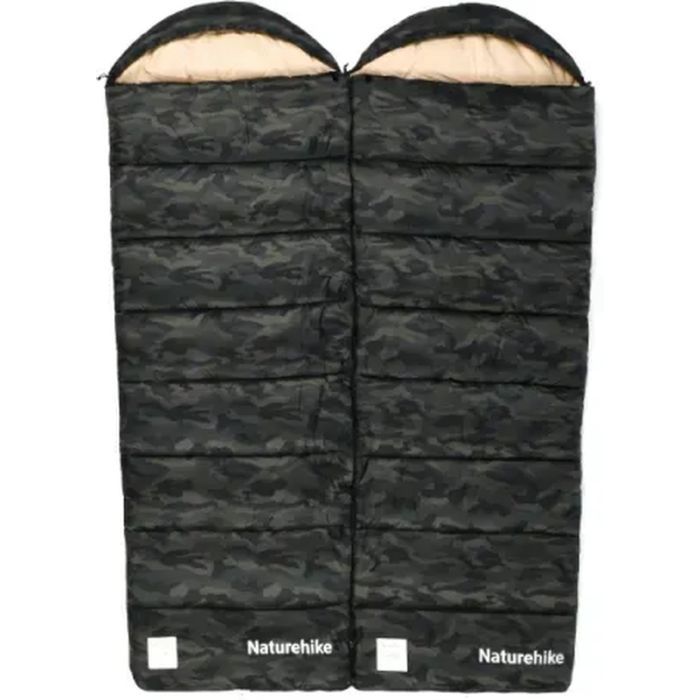 Спальный мешок Naturehike з капюшоном M320 CNK2350WS023, зелений камуфляж, правий (6975641889205) изображение 2