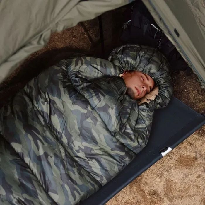 Спальный мешок Naturehike з капюшоном M320 CNK2350WS023, зелений камуфляж, правий (6975641889205) изображение 6