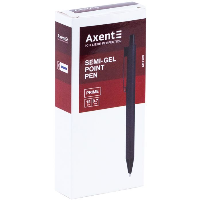 Ручка масляна Axent автоматична Prime, корпус синій, синій (AB1103-02-02-A) зображення 2