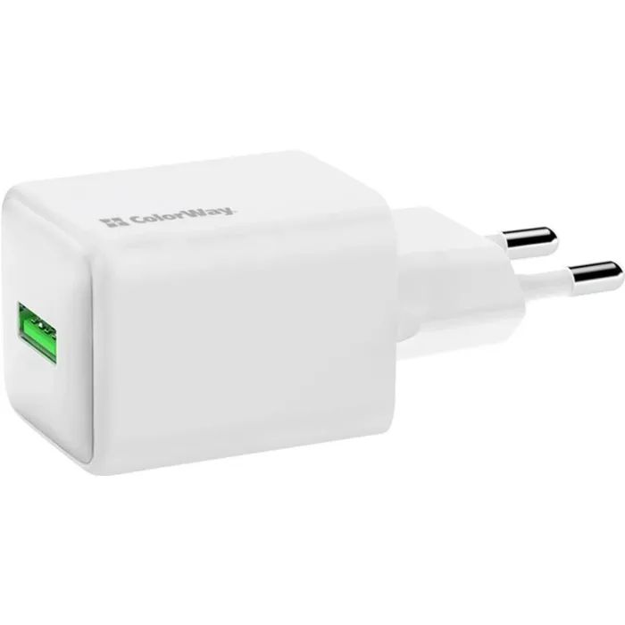 Зарядний пристрій ColorWay USB QC3.0 18W white (CW-CHS063Q-WT) зображення 2