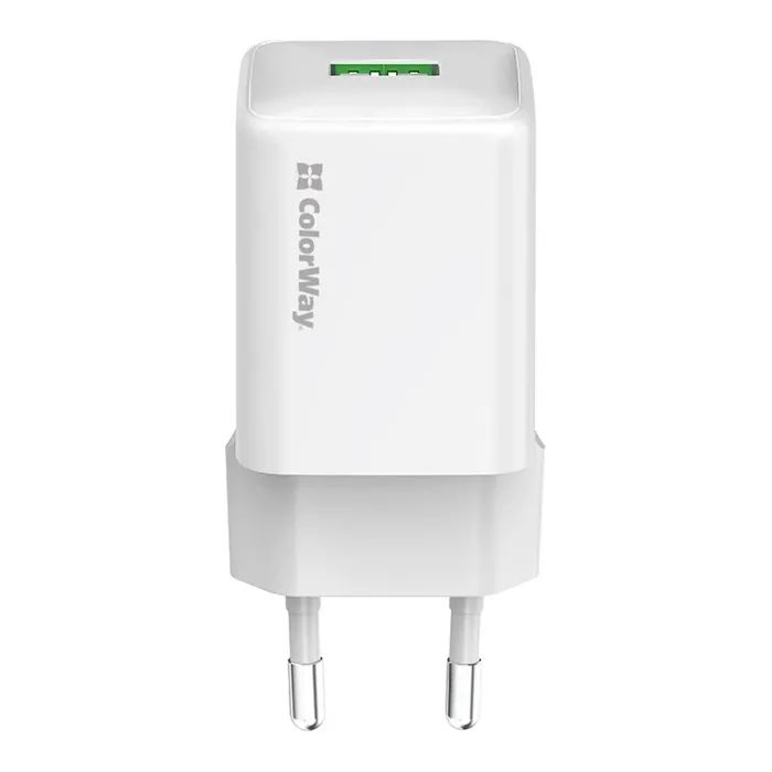 Зарядний пристрій ColorWay USB QC3.0 18W white (CW-CHS063Q-WT) зображення 4