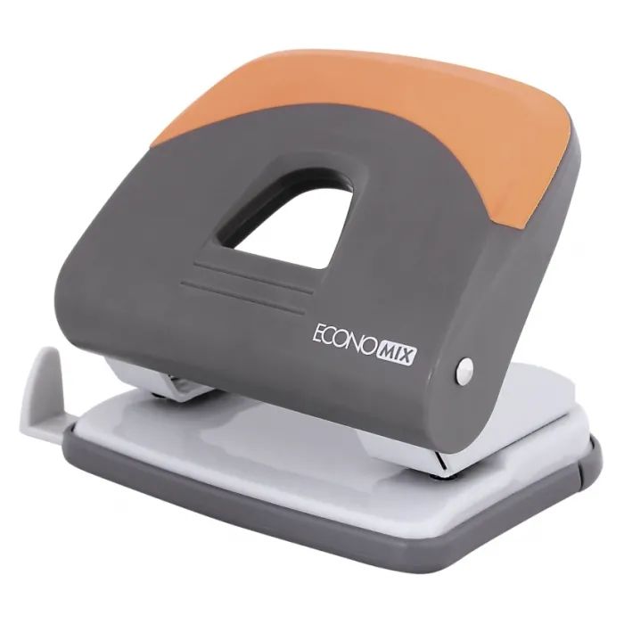 Діркопробивач Economix пластиковий, гумова вставка з лінійкою, до 30 аркушів (E40129)