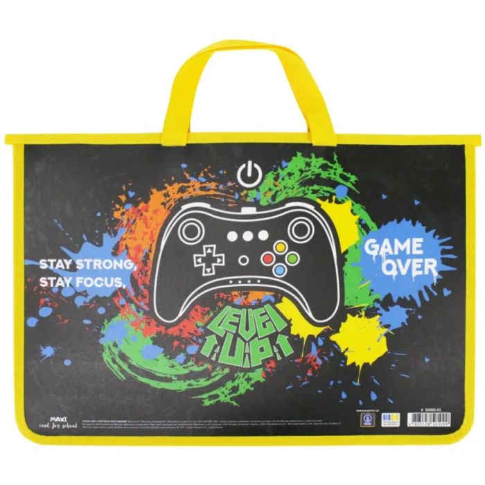 Папка - портфель Maxi А4 пластиковый на молнии (MX30000-01)