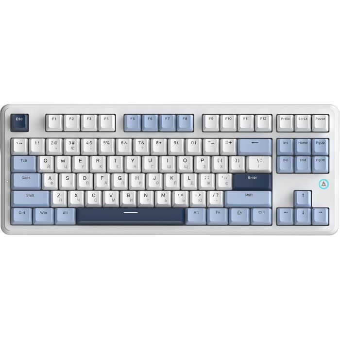 Клавиатура Ajazz AK870 V2 Flying Fish Switch USB UA White/Blue (AK870-V2-FF-BWB)