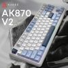 Клавиатура Ajazz AK870 V2 Flying Fish Switch USB UA White/Blue (AK870-V2-FF-BWB) изображение 6