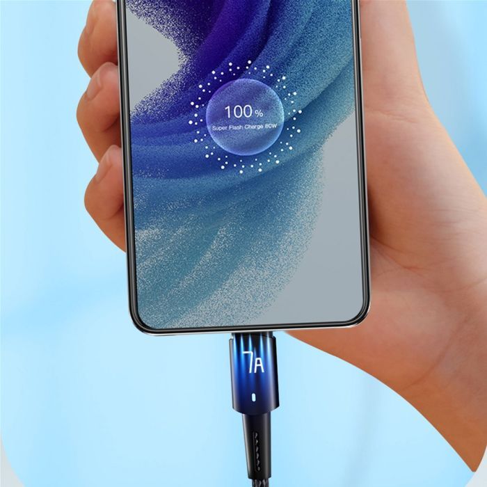 Дата кабель USB 2.0 AM to USB-C 0.5m 7A 100W black Essager (EXC7A-CGB01-P) зображення 6