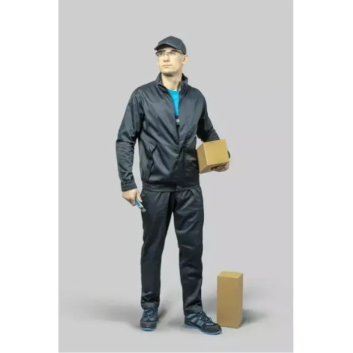 Куртка рабочая Hoegert FABIAN HT5K304-L 65% полиэстер/35% хлопок темно-синий, L (52) (HT5K304-L) изображение 3