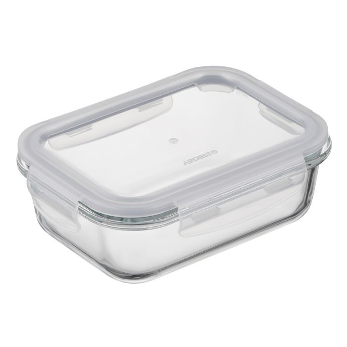 Пищевой контейнер Ardesto Gemini прямокутний, 1.06л, боросилікатне скло, прозорий (AR1210BRC)