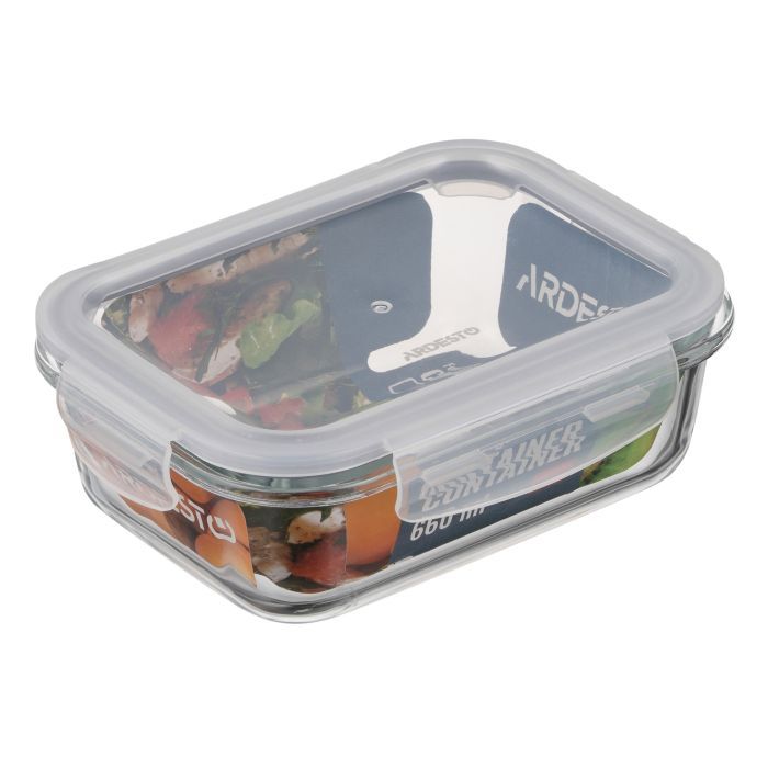 Пищевой контейнер Ardesto Gemini прямокутний, 1.06л, боросилікатне скло, прозорий (AR1210BRC) изображение 5