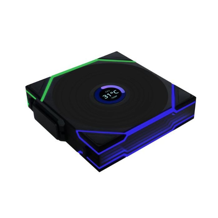 Кулер для корпуса Lian Li UNI Fan TL WIRELESS LCD 120-1 REVERSE (G99.12RTLLCD1W1B.00)