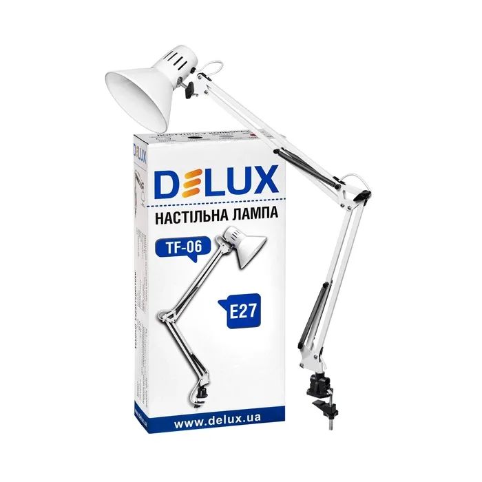 Настольная лампа Delux TF-06 E27 Біла (90012370) изображение 2
