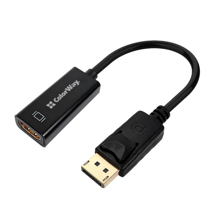 Перехідник HDMI F to DisplayPort M 4K30Hz black ColorWay (CW-AD-DPHD) зображення 2