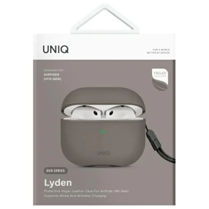 Чехол для наушников Uniq Lyden DS AirPods 4 Dallas Black (8886463691328) изображение 3