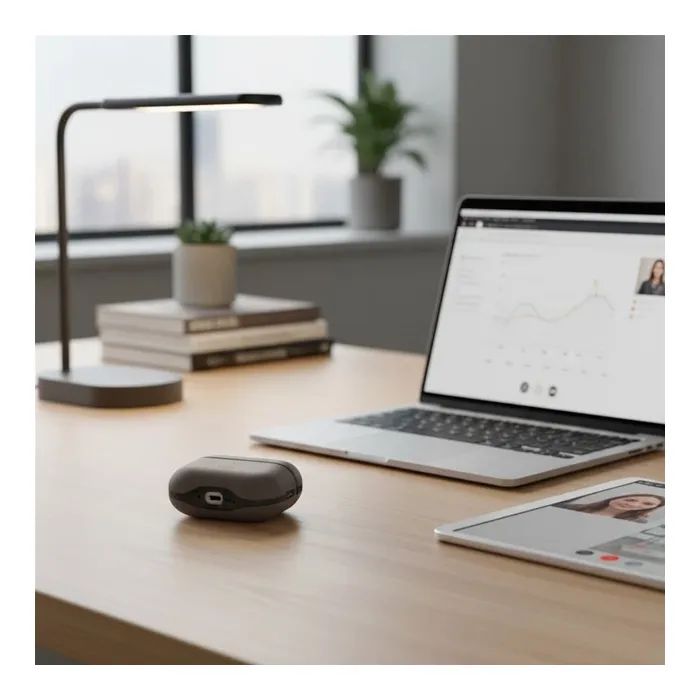 Чехол для наушников Uniq Lyden DS AirPods 4 Dallas Black (8886463691328) изображение 5