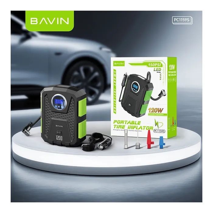 Автомобильный компрессор BAVIN 120W 150PSI Black (Z-PC1159S BK) изображение 10