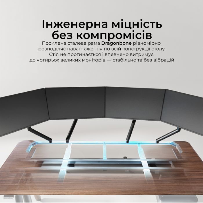 Компьютерный стол Sihoo с электрорегулировкой высоты D07 1.6m Walnut/Black (D07B-101/D07J-101-AB) изображение 8