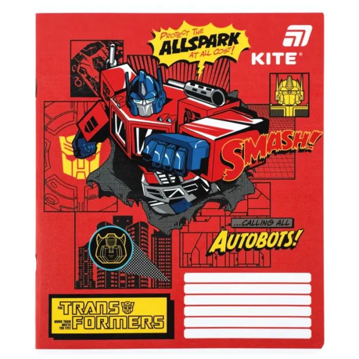 Тетрадь Kite Transformers, 12 листов, клетка (TF26-232) изображение 9