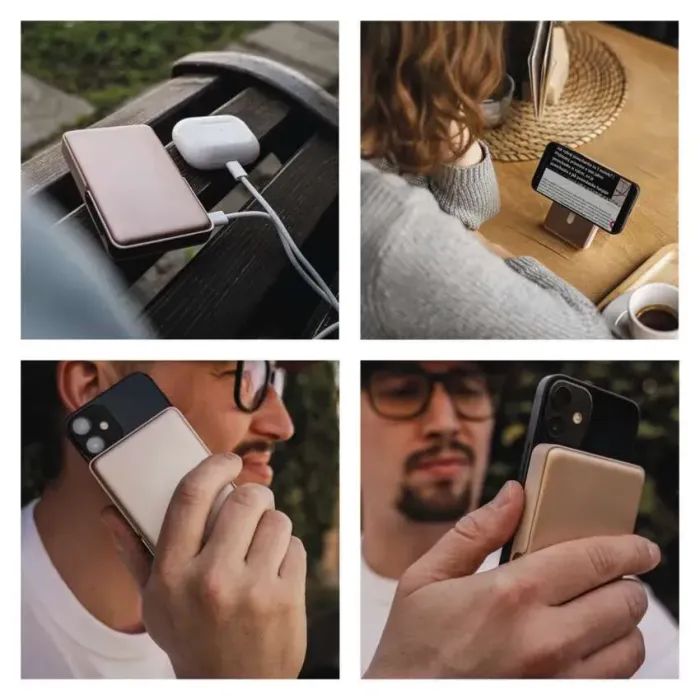 Батарея универсальная EMOS 10000mAh, MagSafe, 20W, pink (B0552RG) изображение 12