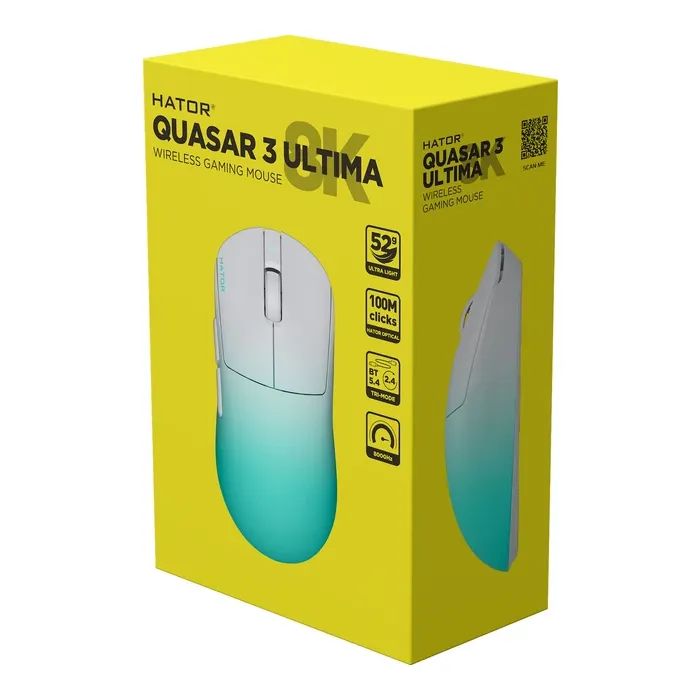 Мышка Hator Quasar 3 Ultima 8K Wireless/Bluetooth/USB Black/Purple (HTM760) изображение 7