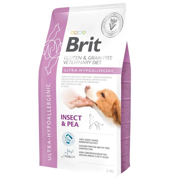 Сухой корм для собак Brit GF VetDiets Ultra-hypoallergenic с насекомыми 2 кг (8595602559589)
