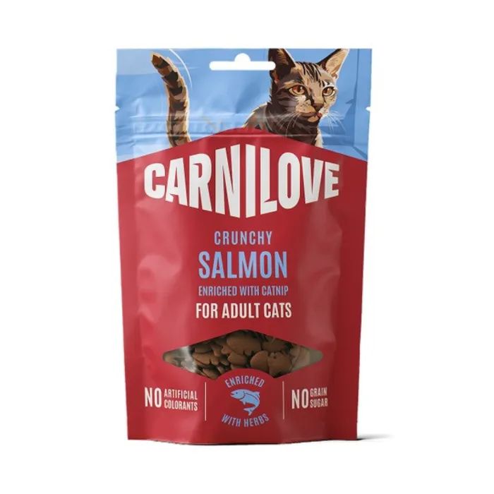 Лакомство для котов Carnilove Crunchy Snack Salmon with Catnip 50 г (8595602582525)