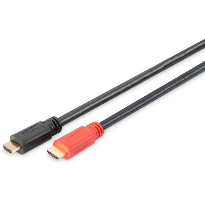 Кабель мультимедійний HDMI M to HDMI M 20.0m Full HD 60Hz AOC w/Amplifier black Digitus (AK-330105-200-S)