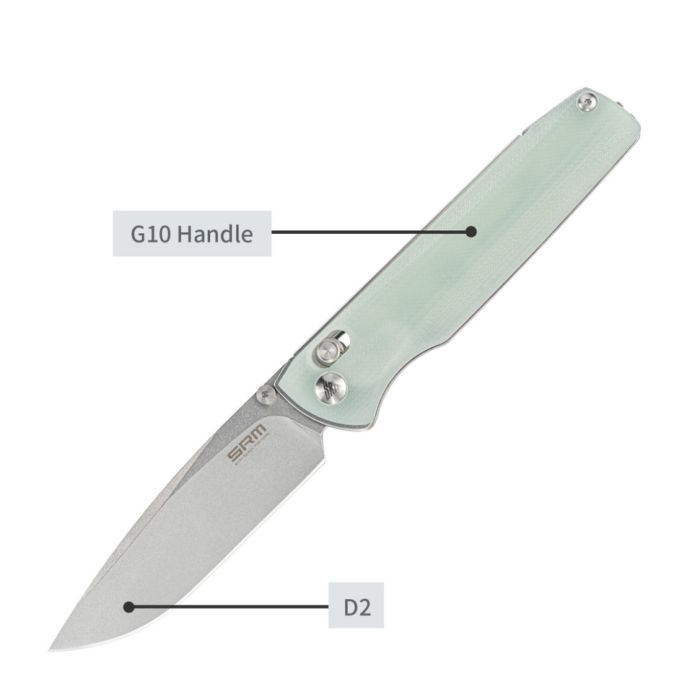 Нож SRM Terrier D2, Natural G10, Stonewash (258L-GC) изображение 3