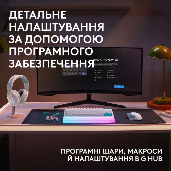 Клавиатура Logitech G512 X TKL USB UA White (920-013955) изображение 9