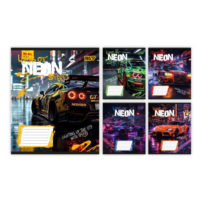 Зошит Yes Neon А5 24 аркушів клітинка (768812)